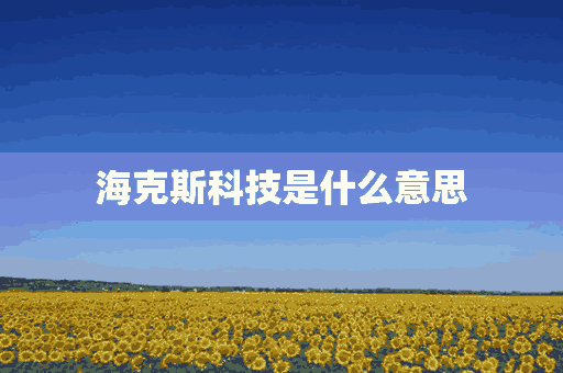 海克斯科技是什么意思